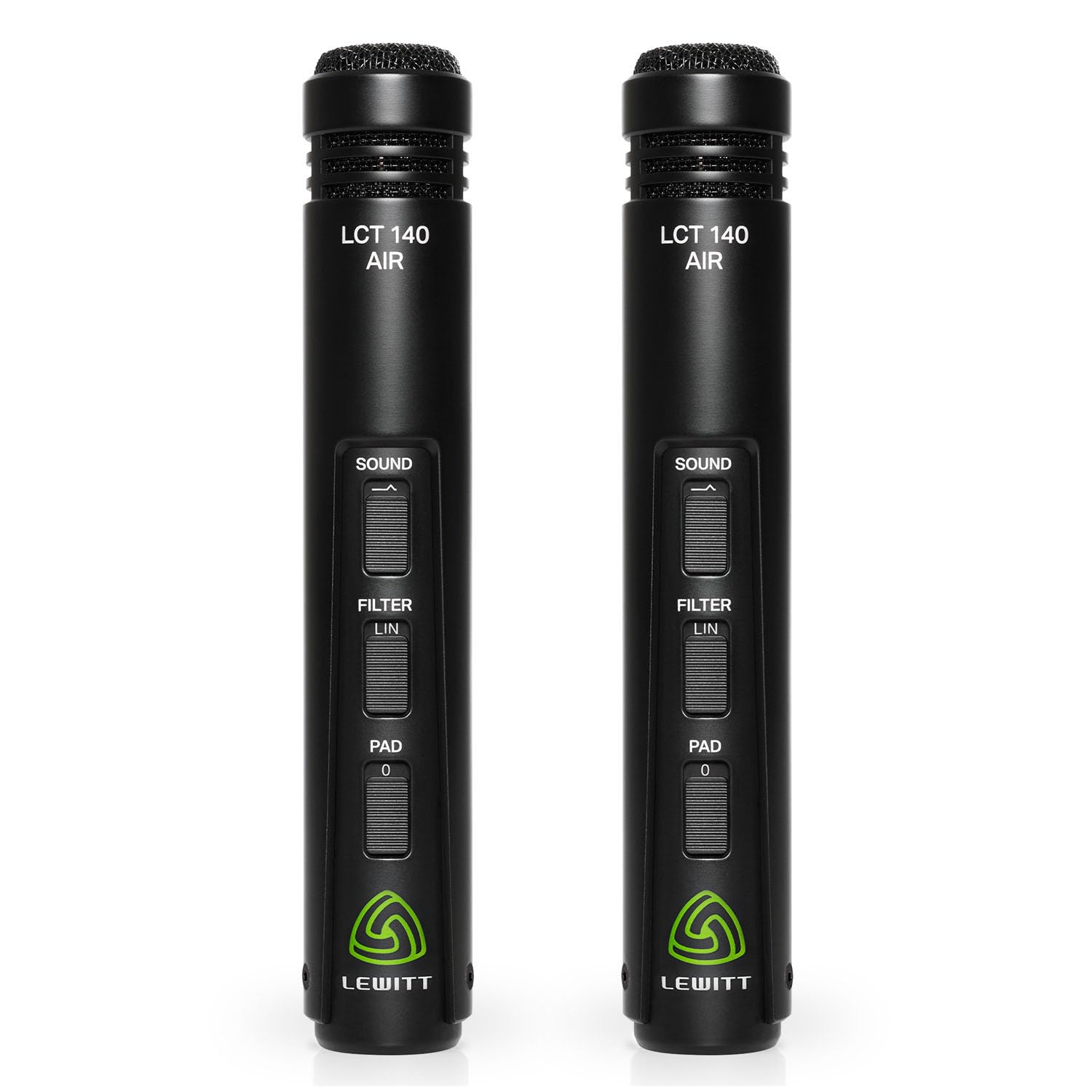 Lewitt LCT-140-AIR Professional Stereo Matched Pair XLR Condenser Microphone for Studio Recording, Podcasting & Live Streaming - Crystal Clear Audio for Vocals & Instruments