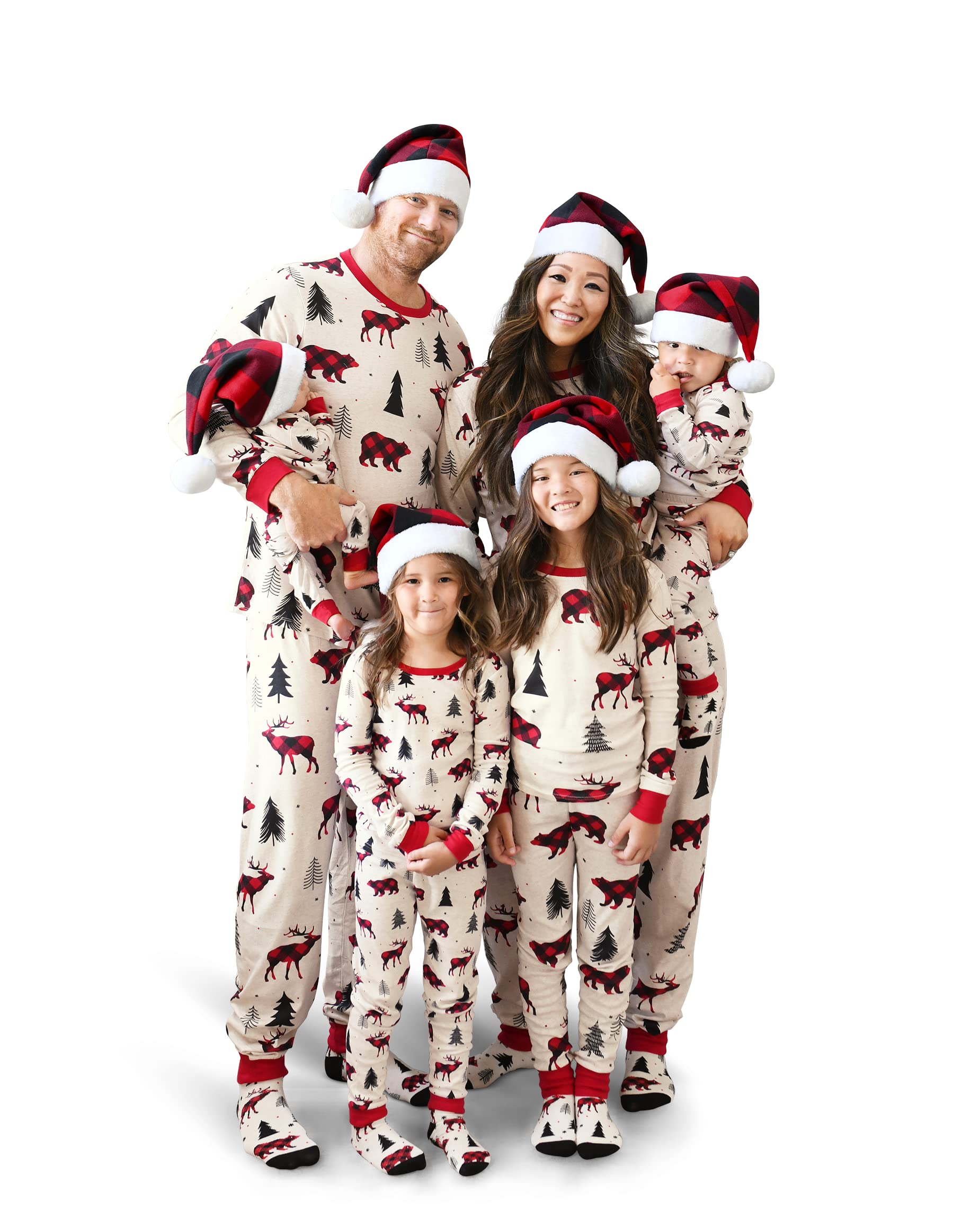 Kids' Christmas Pajama Sets - Family Matching Cotton Pajamas for Holiday Photos