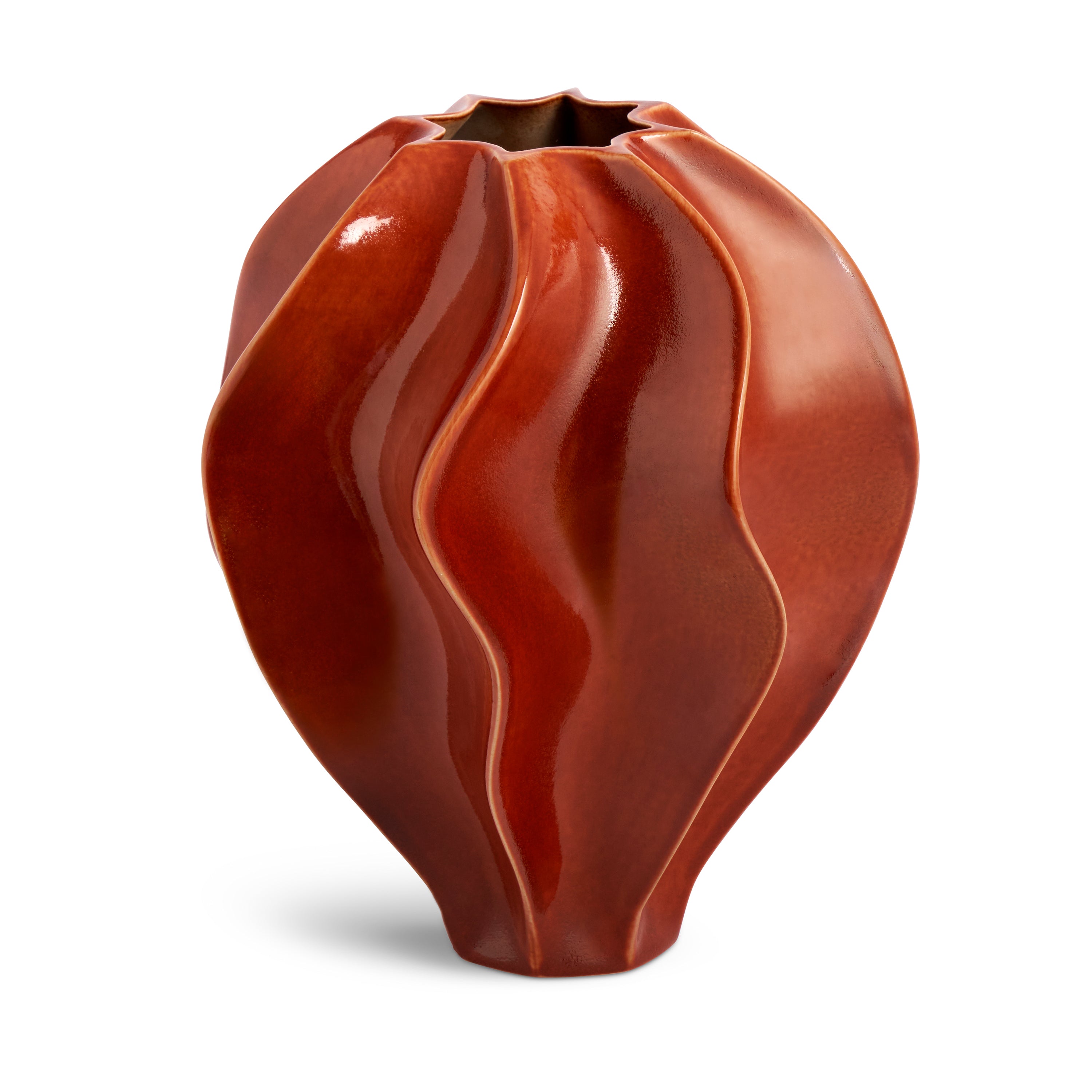 Pre Order | Douro Vase Paprika X Large - Modern Ceramic Home Decor for Living Room, Dining Table, or Office Desk Centerpiece