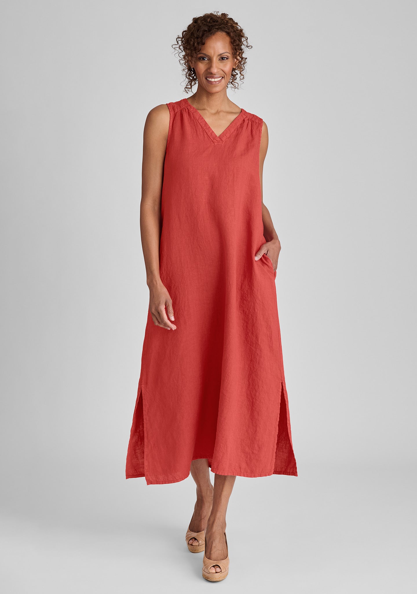 Calypso Dress - Sleeveless Linen Summer Dress for Women | Breathable & Comfortable Beachwear, Vacation Outfit, Casual Day Dress