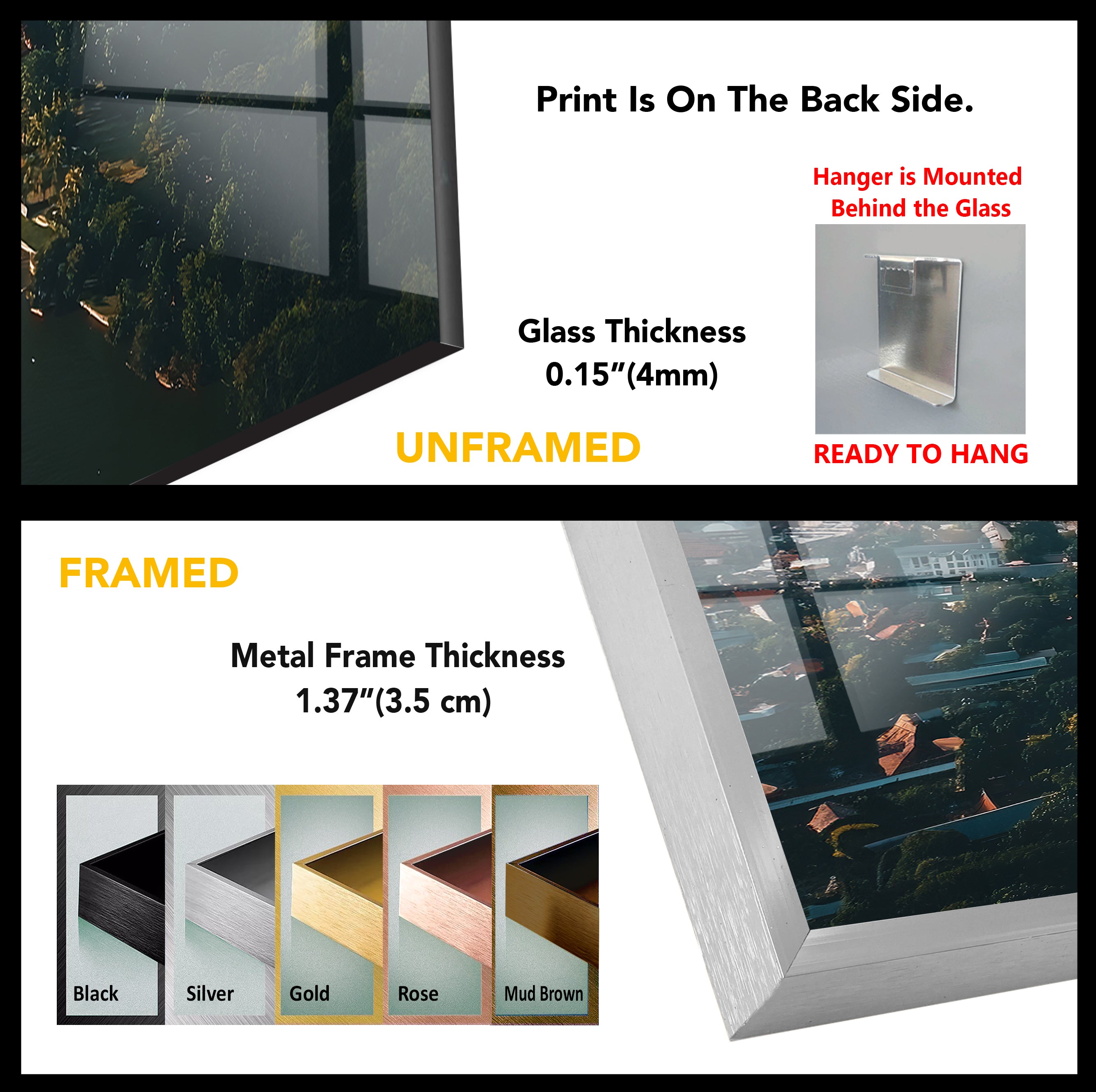 Bangkok Landscape Glass Wall Art - Stunning Thai Cityscape Decor for Living Room, Bedroom & Office - Perfect Modern Home & Office Wall Decor