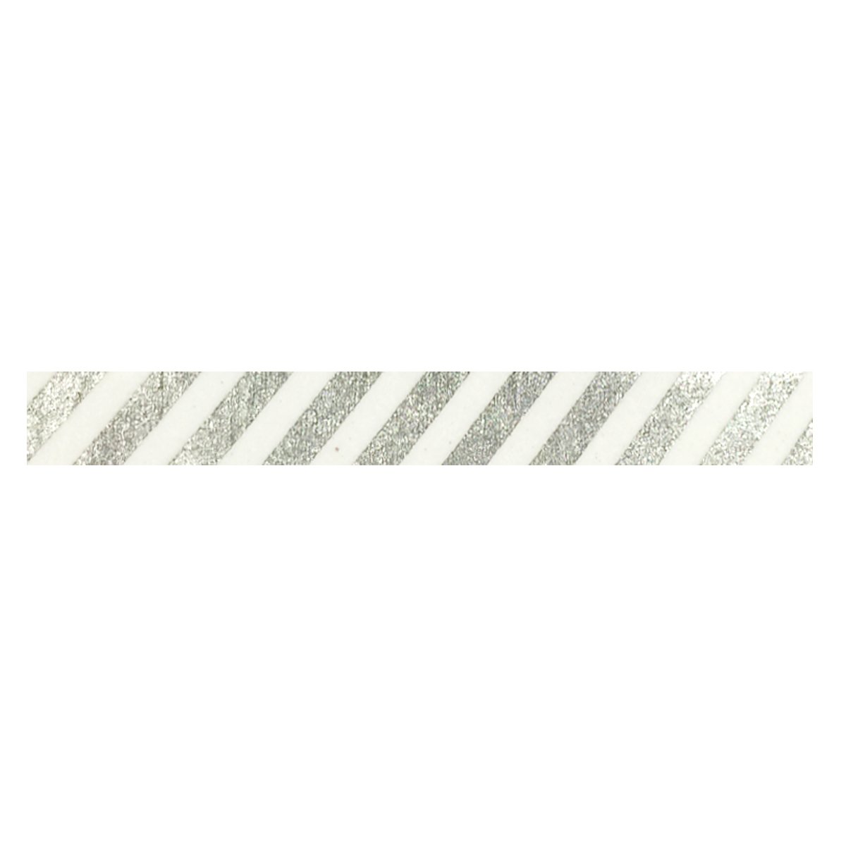 Allydrew Decorative Washi Masking Tape - Shiny Silver Stripes for Scrapbooking, Journaling, Gift Wrapping & DIY Crafts