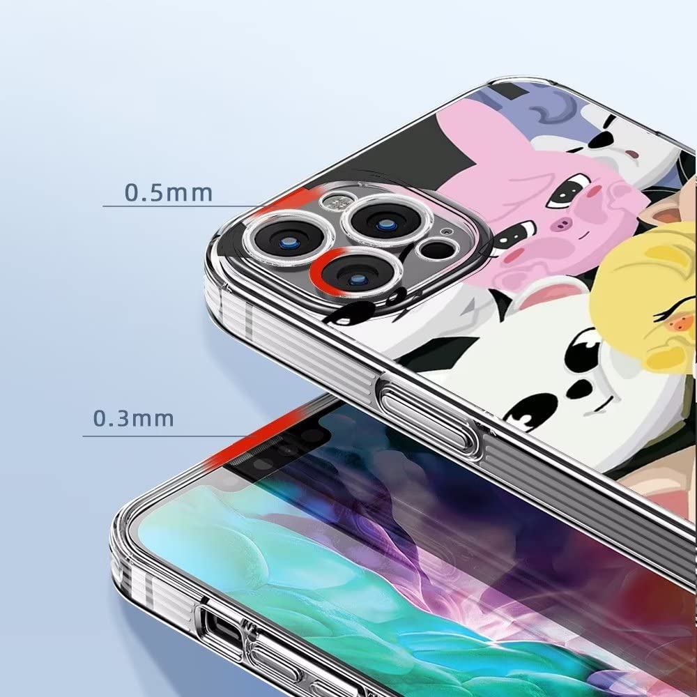 Cute Stray Cartoon Animals Silicone Phone Case for iPhone 12 - Shockproof Protective Cover for Kids | Perfect for School, Play & Everyday Use