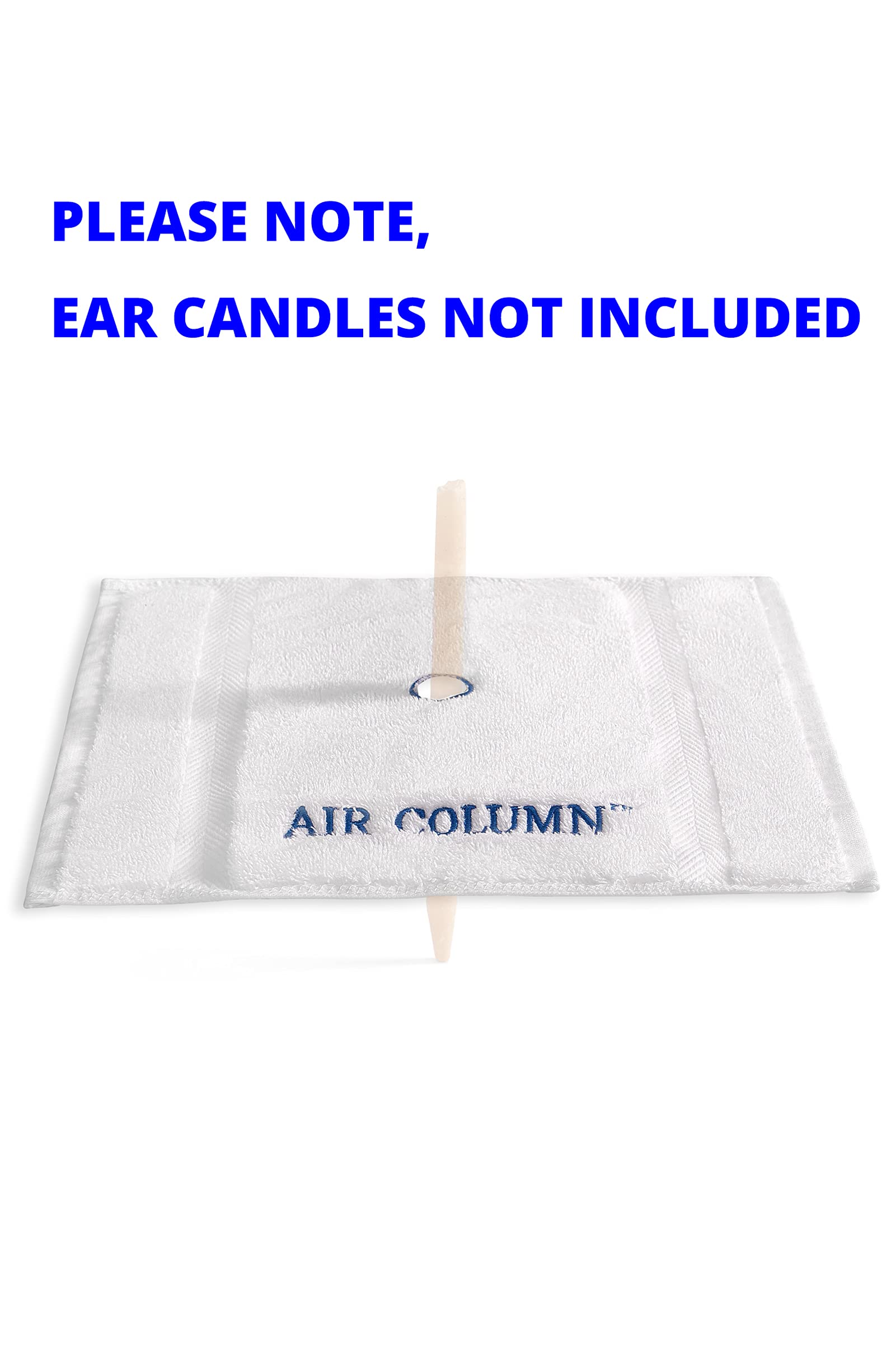 Ear Candling Treatment Towel with 20 Protective Discs - Soft Cotton Ear Wax Removal Accessory for Spa & Home Therapy (Ear Candles Not Included)