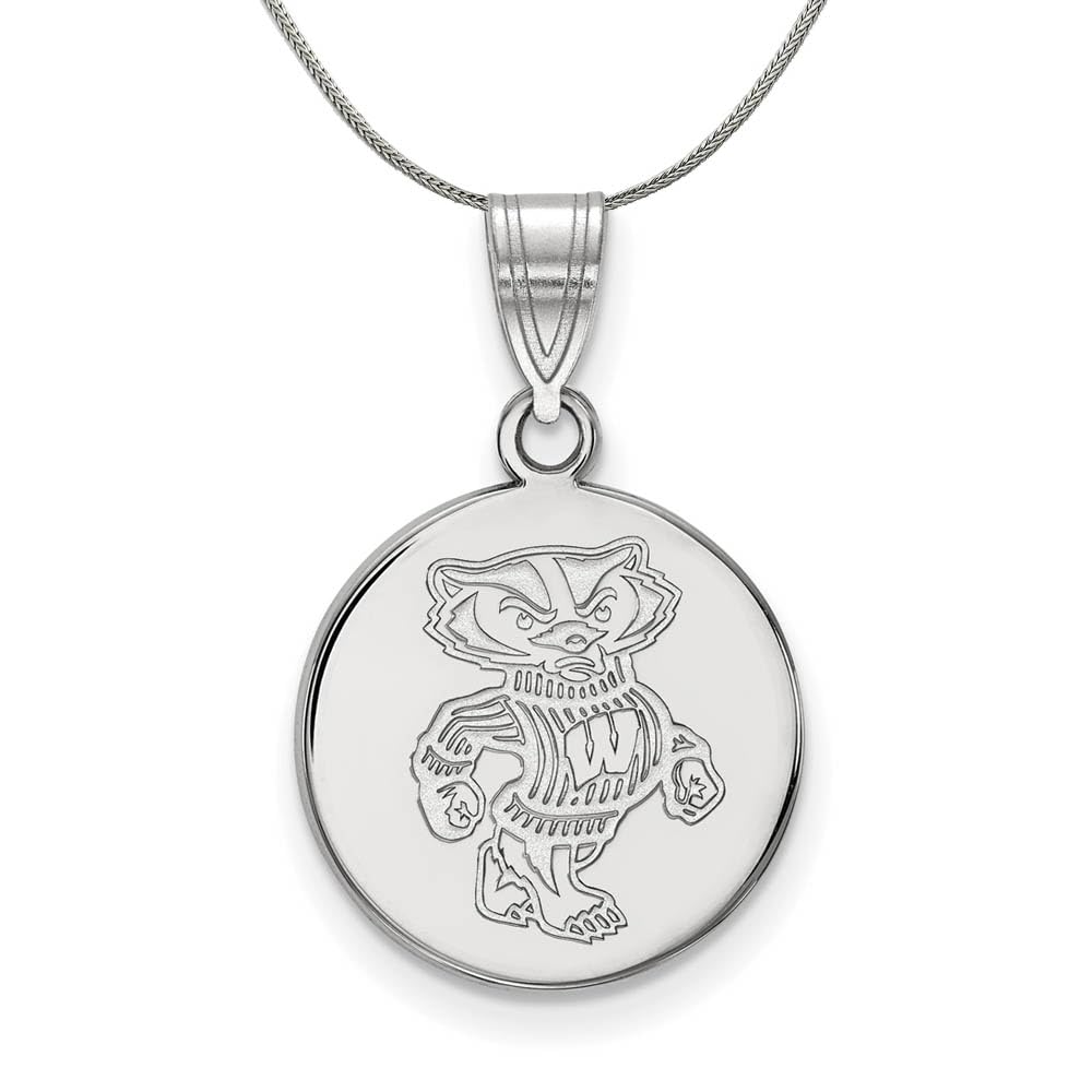 Wisconsin Badgers Sterling Silver Pendant Necklace - Perfect for Gifts & Game Days