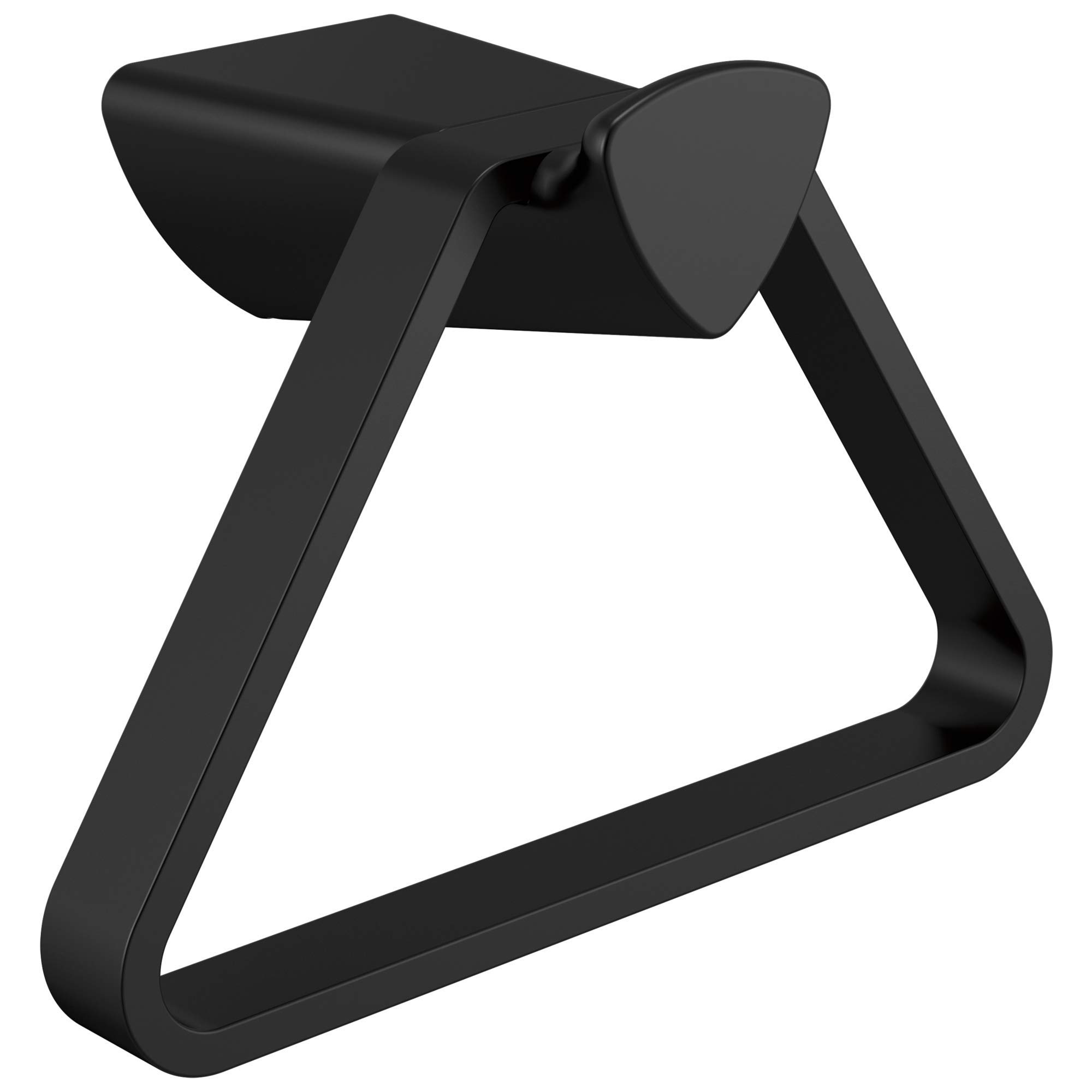 Delta Faucet Zura Matte Black Towel Ring 77446-BL - Modern Bathroom Accessory for Towel Storage & Spa-Like Decor