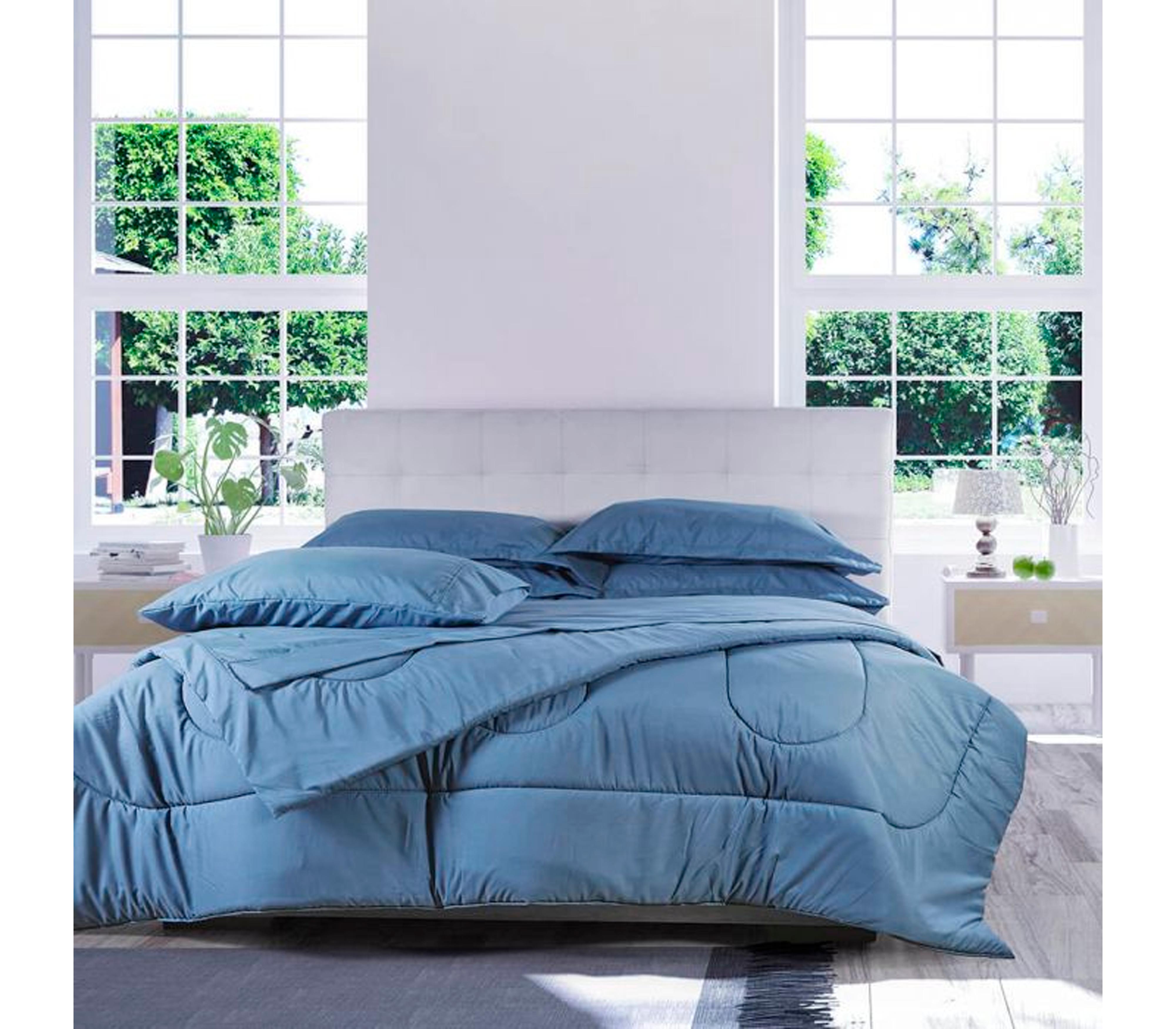 Microfiber Comforter Set - Hypoallergenic & Soft Queen Size Bedding for Home & Hotel Use