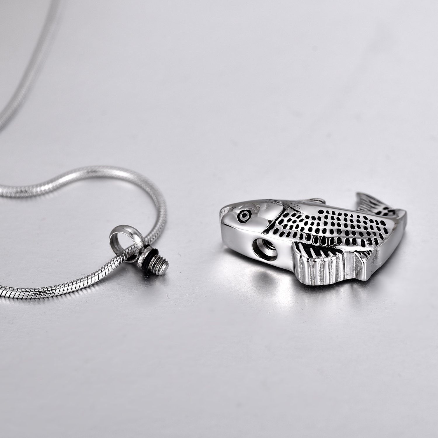 Stainless Steel Cremation Jewelry Necklace - Memorial Urn Pendant for Ashes with Funnel Fill Kit | Pet Loss, Human Remembrance & Keepsake Gift for Loved Ones
