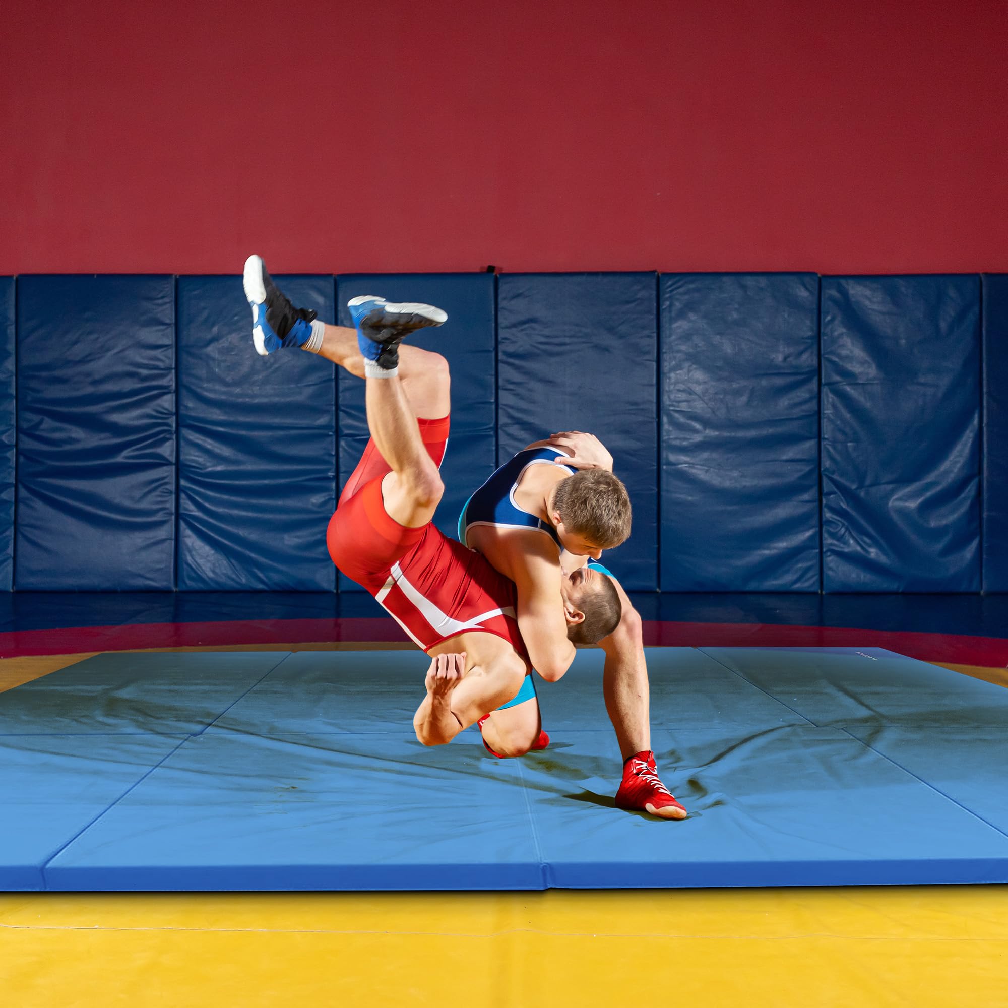 BalanceFrom Foldable Gymnastics Mat for Home Gym, Yoga & Tumbling - Non-Slip Exercise Mat for Kids & Adults - Perfect for Workouts, Stretching & Fitness Training
