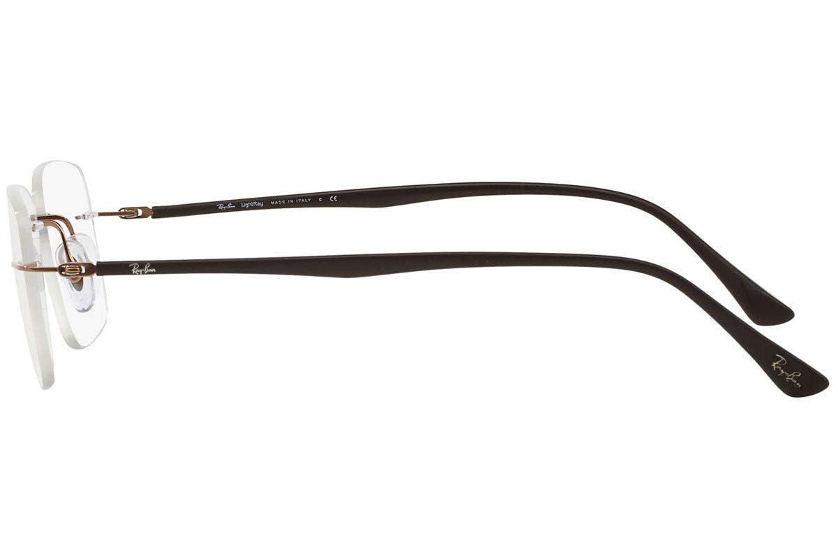 Ray-Ban Men's Rx8725 Titanium Square Prescription Eyeglass Frames - Lightweight & Durable for Work, Driving & Everyday Wear