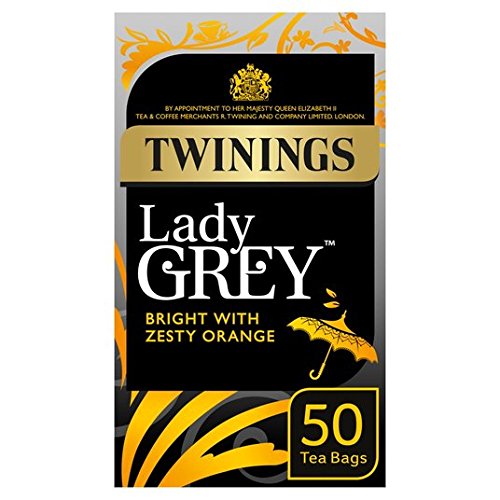 Twinings Lady Grey Tea - 50 Tea Bags | Premium Black Tea with Citrus & Bergamot Flavors | Perfect for Afternoon Tea, Relaxation & Gifting