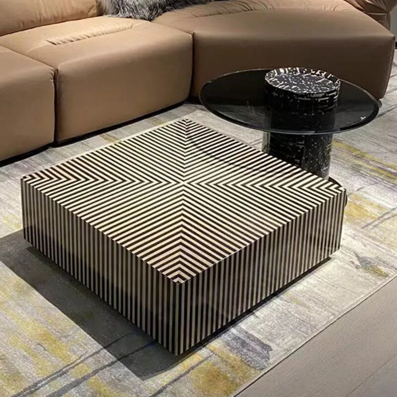 Modern Square Coffee Table with Storage Shelf - Stylish and Functional Centerpiece for Living Room, Lounge, or Office - Perfect for Small Spaces and Home Decor