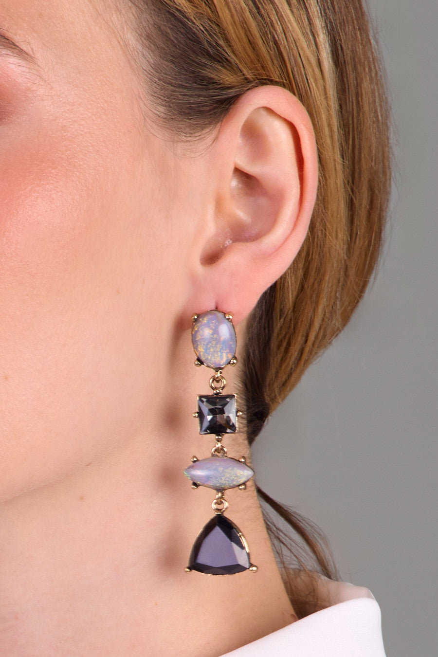 J'Adore Asymmetric Dangle Earrings for Women - Trendy Geometric Drop Earrings for Party, Wedding & Everyday Wear