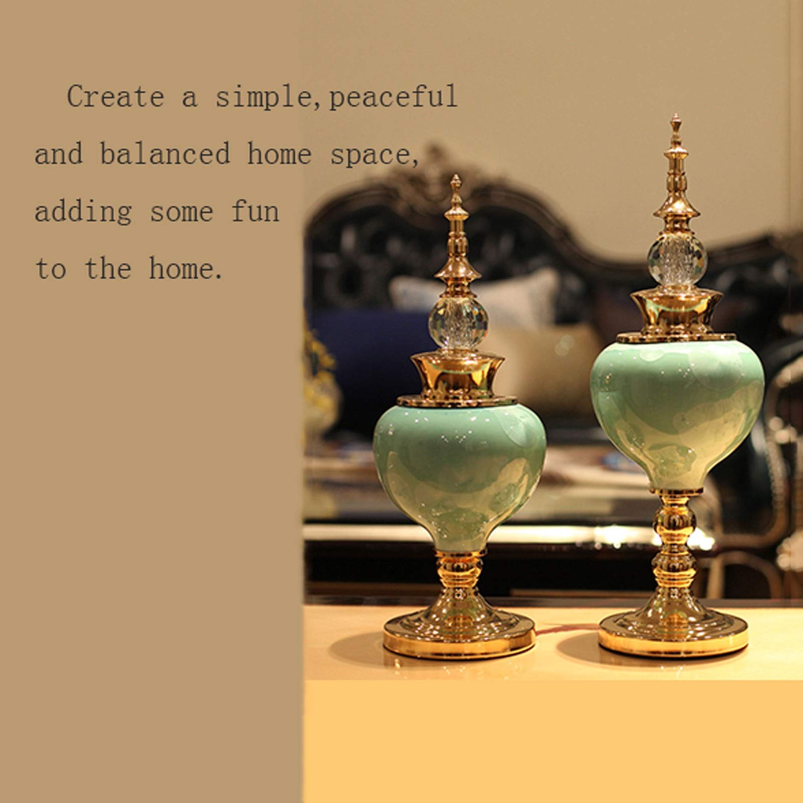 Modern Handmade Ceramic Desktop Decor Set - 2-Piece Artware for Home, Office, Living Room & Bedroom - Unique Decorative Figurines & Accent Pieces - Perfect Gift for Housewarming, Birthday & Holiday Decorations