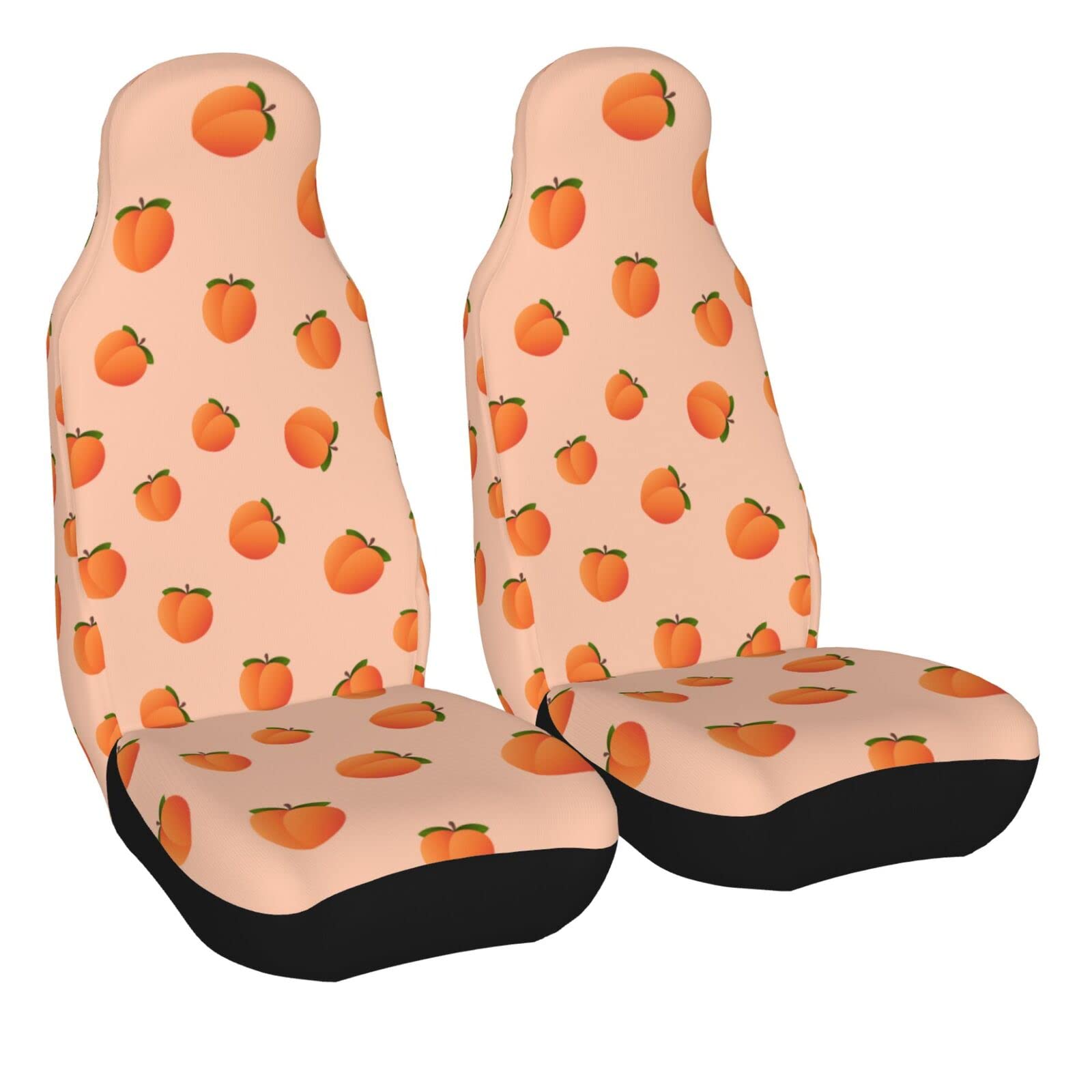 Premium Delerain 2-Piece Peach Car Seat Covers - Universal Fit for Most Cars, SUVs, Sedans & Trucks | Waterproof Auto Interior Protector for Comfort & Style