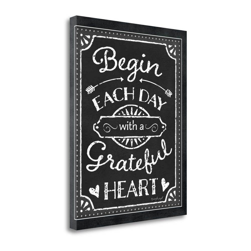 Begin Each Day by Jennifer Pugh - Premium Fine Art Giclee Print on Gallery Wrapped Canvas, Ready to Hang Wall Decor for Living Room, Bedroom & Office