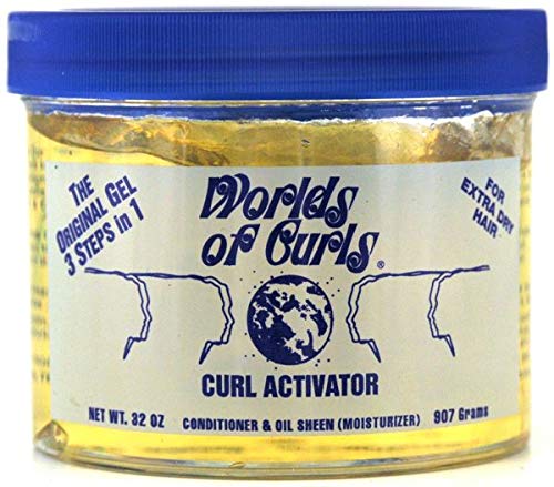 Worlds Of Curls Extra Dry Gel Activator for Natural Hair - 3 Pack | Hydrating Curl Enhancer for Defined, Frizz-Free Curls - Perfect for Wash & Go, Twist Outs, and Braid Outs