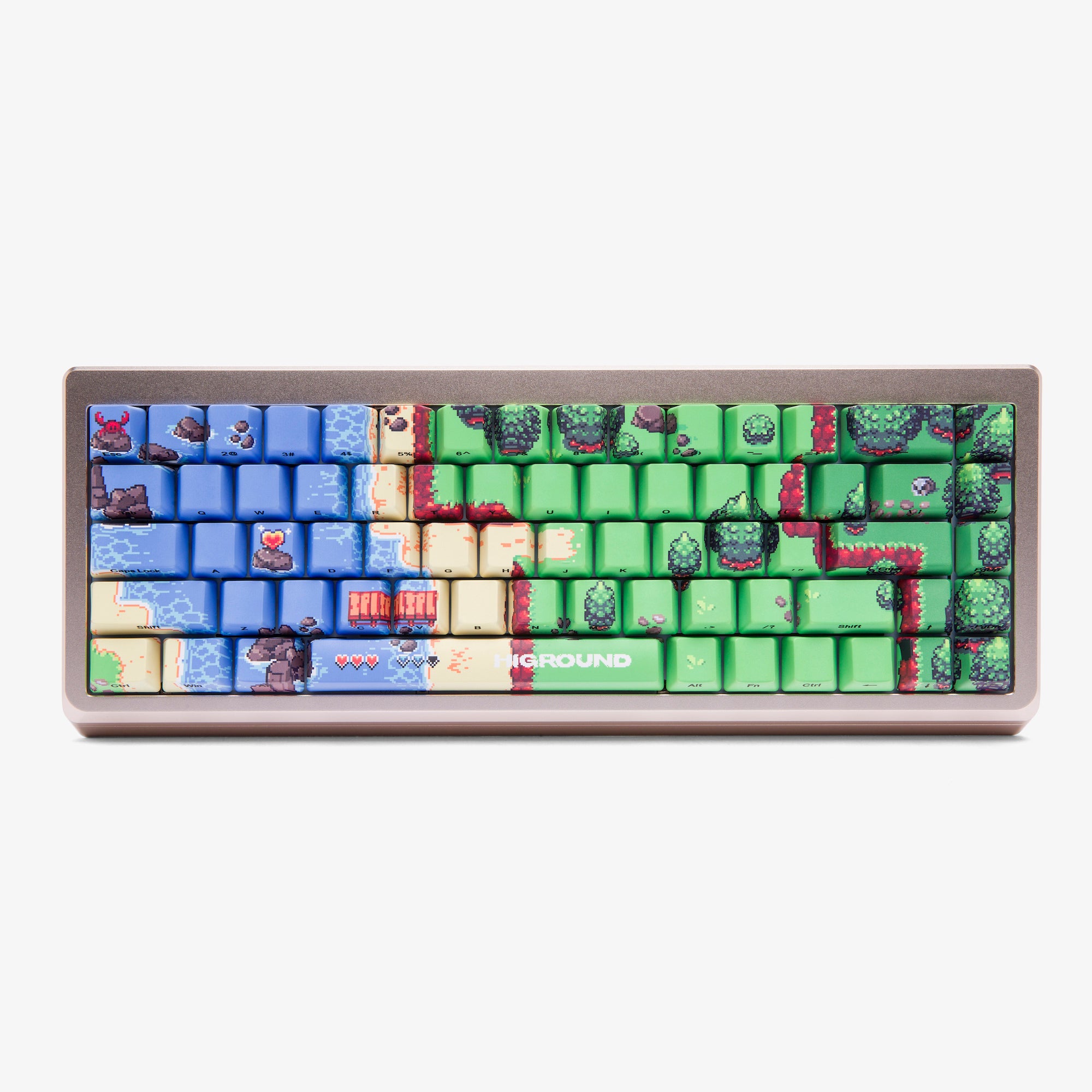 Higround Summit 65 Mechanical Gaming Keyboard - RGB Backlit, Hot-Swappable Switches, Wired USB for PC/Mac (Amora Bay Color) - Perfect for Esports, Streaming & Office Work