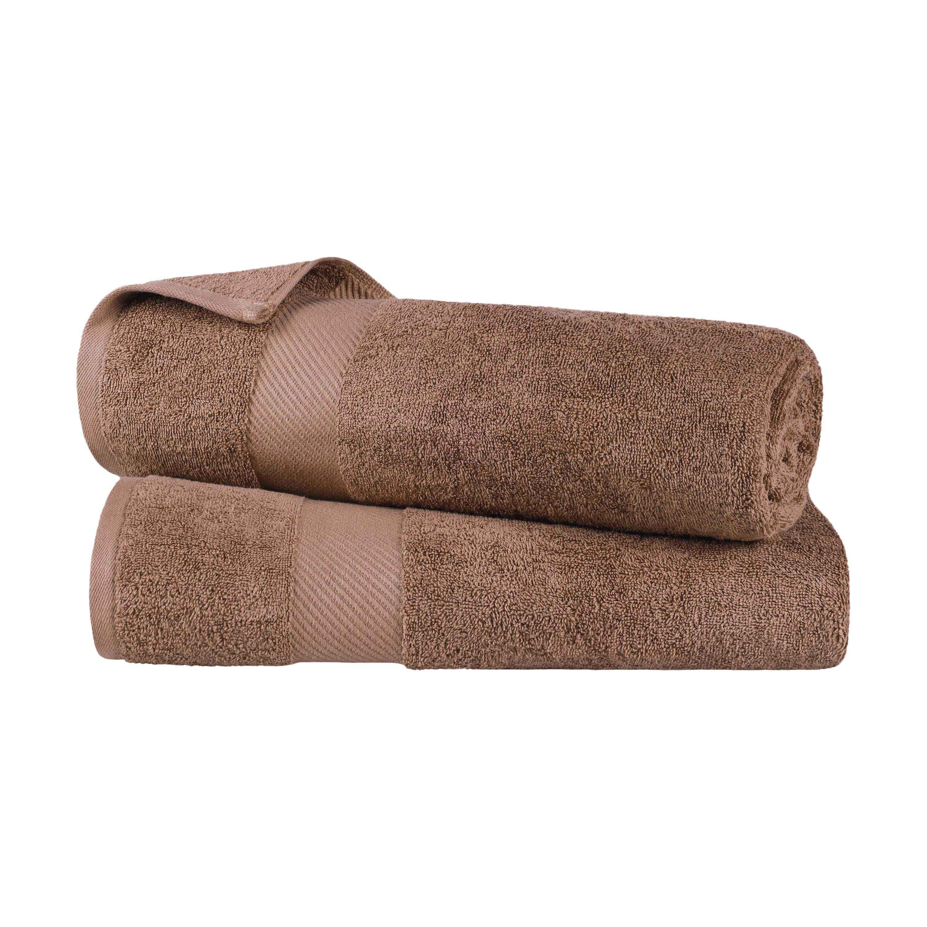 Premium Egyptian Cotton 2-Piece Bath Sheet Set with Luxury Dobby Border - Ultra Soft & Absorbent Towels for Spa, Hotel & Home Bathroom Luxury