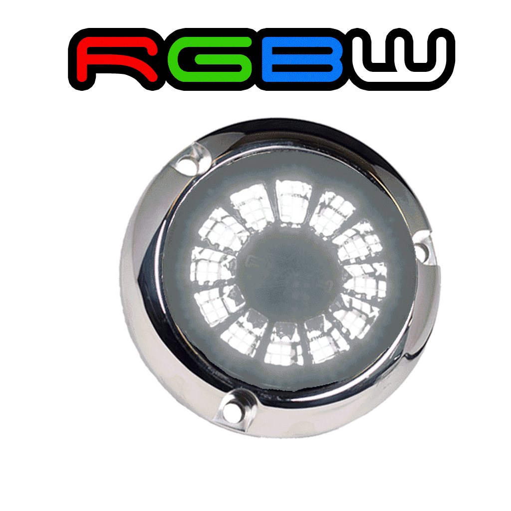 EPIK Underwater Transom Light with RGBW Internal Controller - Marine Boat LED Lighting for Nighttime Navigation & Dock Decoration