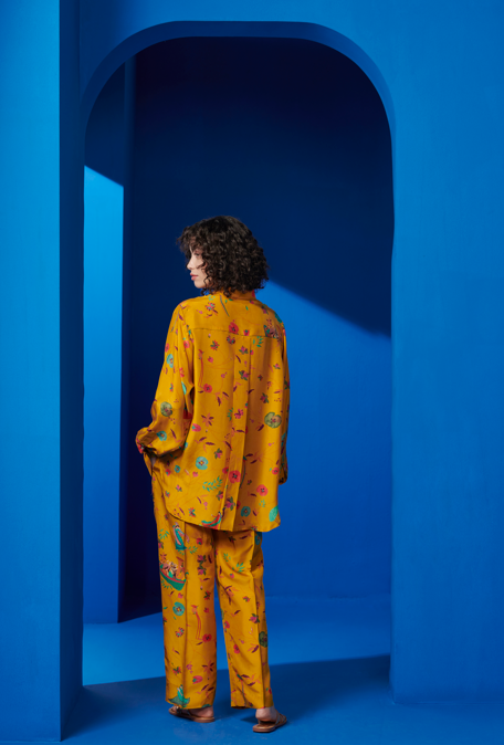 Silk Pajama Pants for Women - Soft & Comfortable Mustard Yellow Sleepwear - Perfect for Lounging, Sleeping & Relaxing at Home