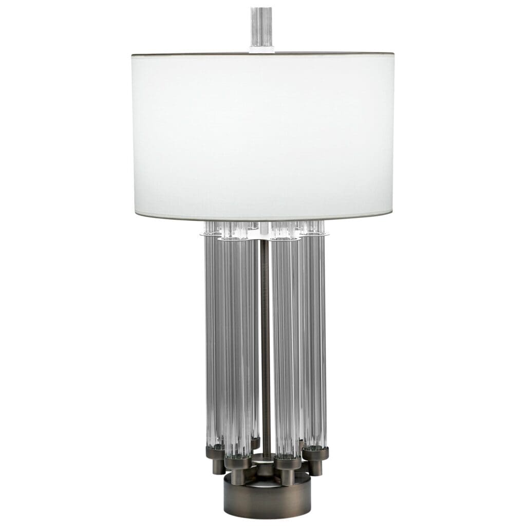 Cyan Design 10813 Vidro Table Lamp in Antique Silver Finish - Perfect for Living Room, Bedroom, or Office Decor