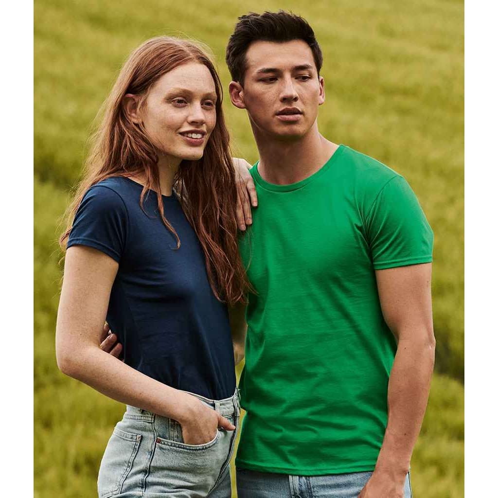 Fruit of the Loom Men's Iconic Comfort Soft Cotton T-Shirt - XXL Heather Green - Relaxed Fit Casual Tee for Everyday Wear, Gym & Lounge