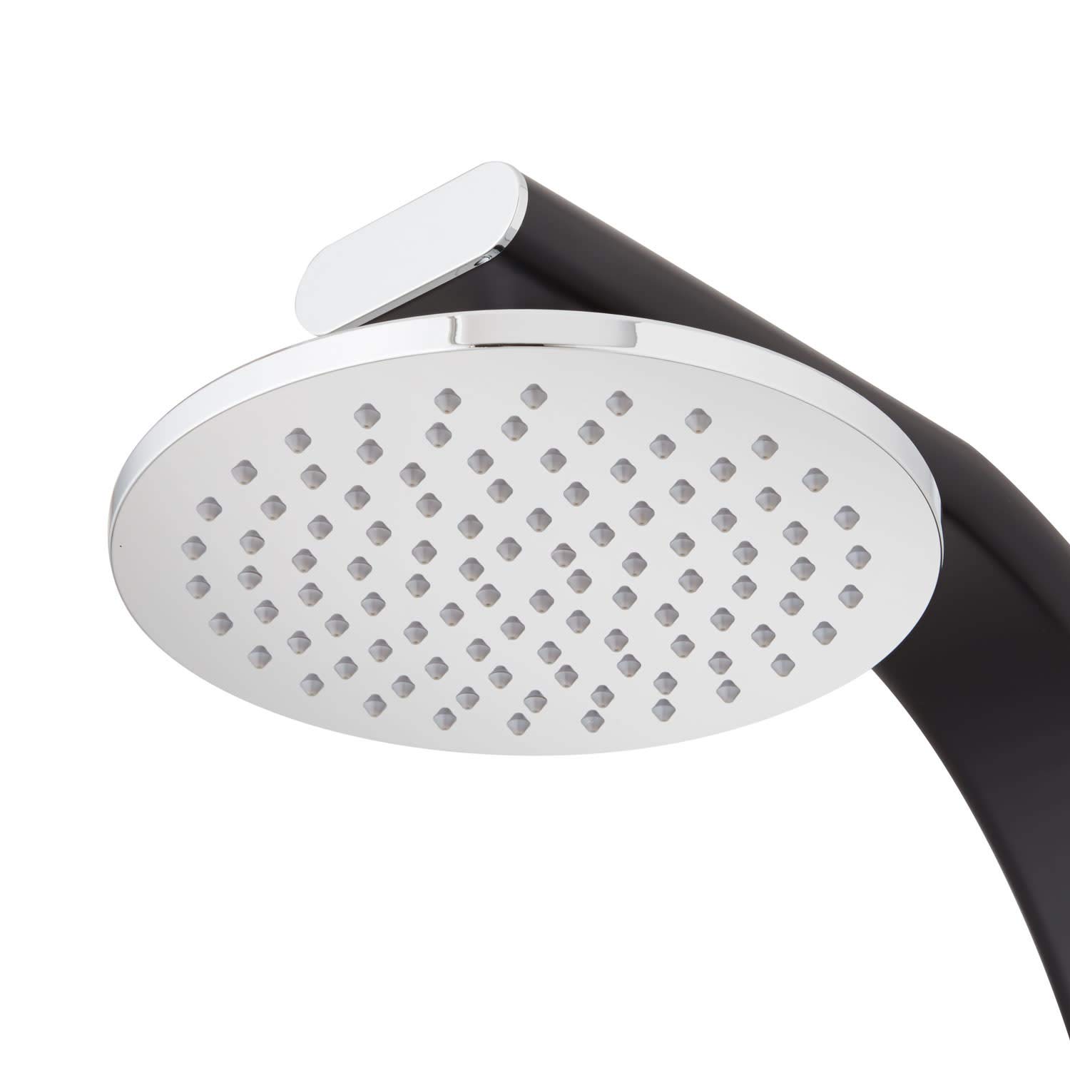 Signature Hardware 426006 Tilley Outdoor Shower Panel with Adjustable Hand Shower - Matte Black Finish - Perfect for Poolside, Backyard, and Garden Use