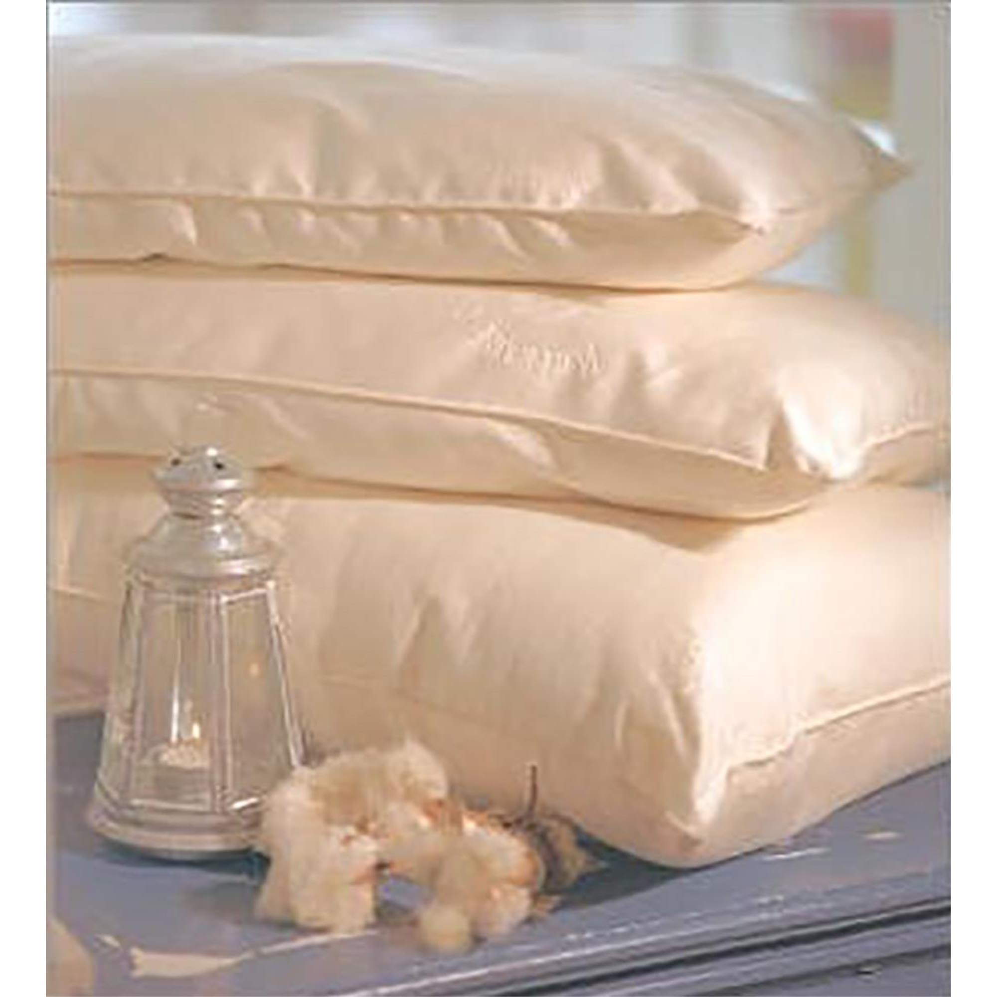 Organic Cotton Kapok Filled Pillows - Hypoallergenic Natural Throw Pillows with Heavy Fill & Zip Closure for Sofa, Bed, Couch & Home Decor