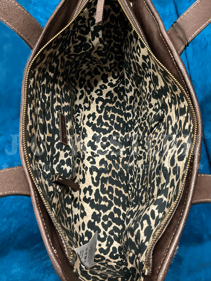Ariat Women's Calf Hair Patchwork Savannah Collection Tote Bag in Brown - Stylish Cowgirl Purse for Western Fashion & Everyday Use