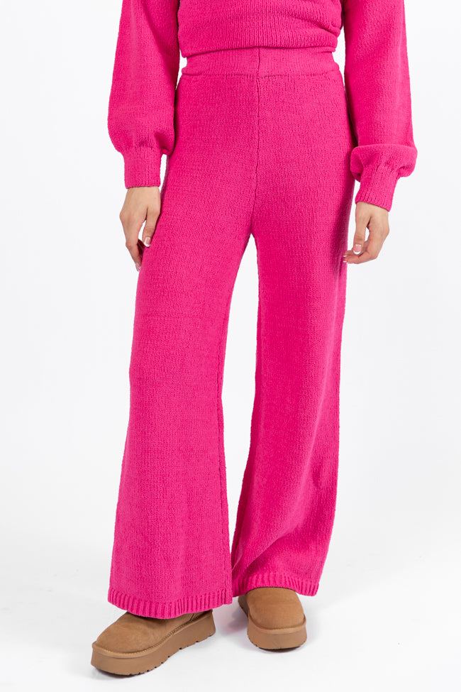 Cozy For Keeps Hot Pink Lounge Pants - Soft Fleece Sleepwear for Women - Perfect for Relaxing at Home, Yoga & Lounging
