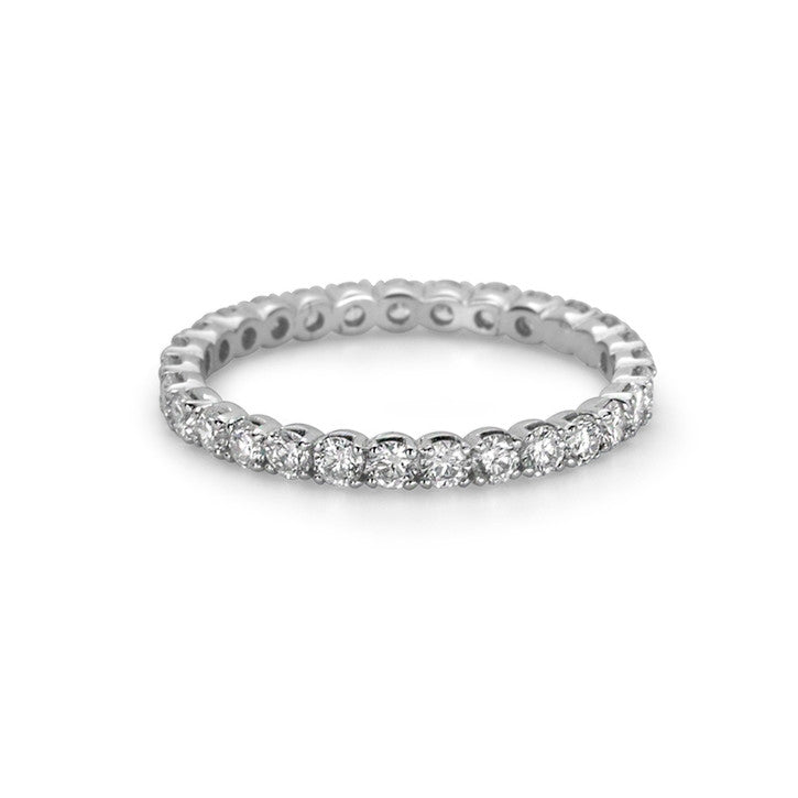 14K White Gold Diamond Eternity Ring for Women - Wedding Band, Anniversary Gift, Promise Ring - Perfect for Engagements, Bridal Jewelry & Special Occasions
