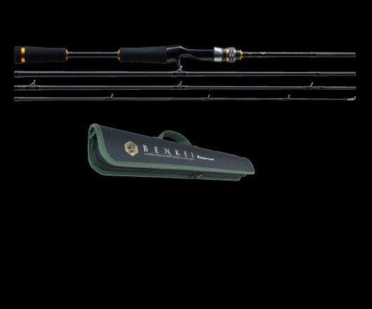 Major Craft Benkei 4-Piece Spinning Travel Fishing Rod - Compact & Portable for Backpacking, Camping, and On-the-Go Anglers