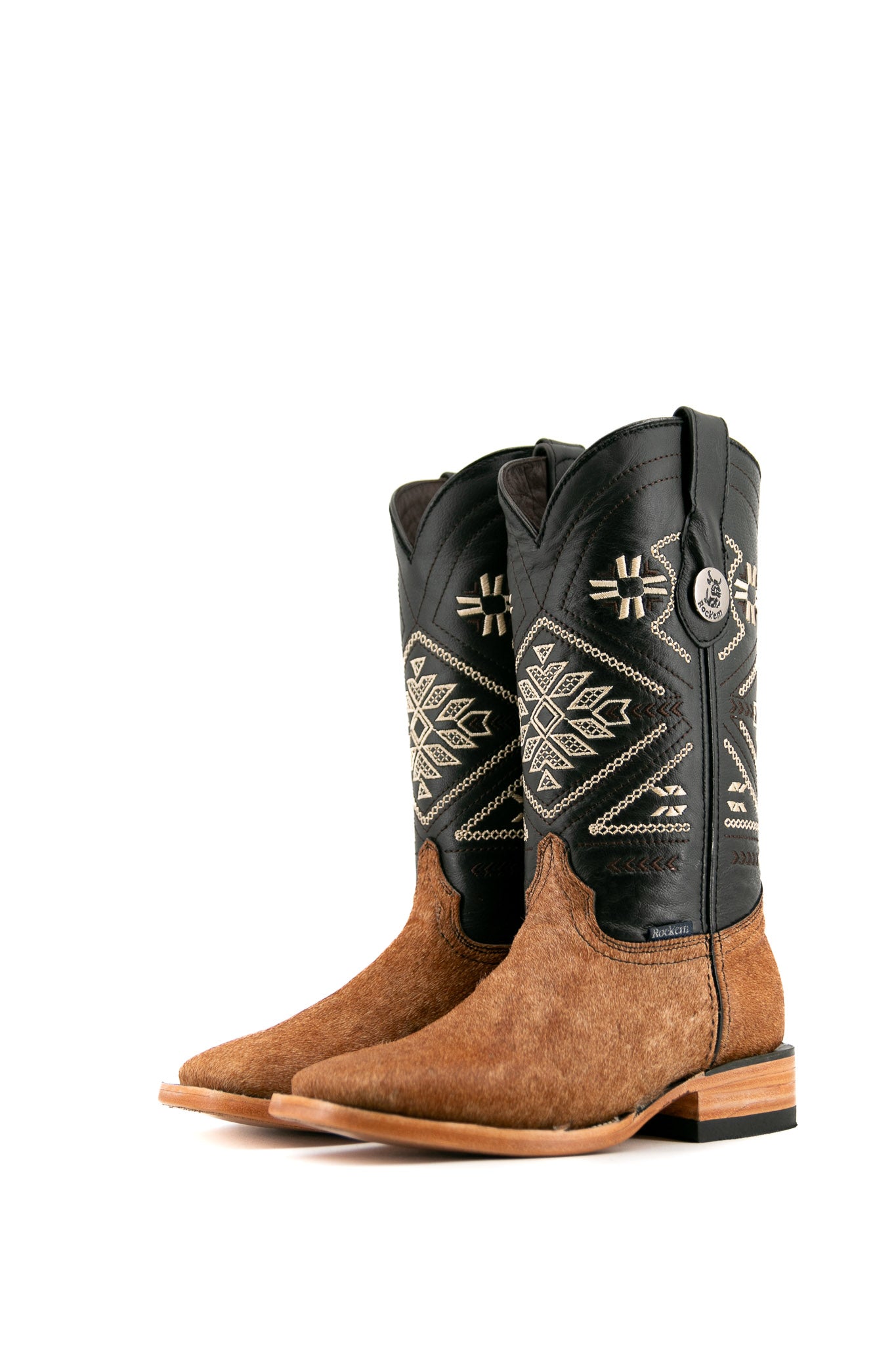 **Women's Cowgirl Boots - Square Toe Cowhide Western Boots Size 6 | JW85 | Perfect for Country Dancing, Rodeos & Casual Outfits**