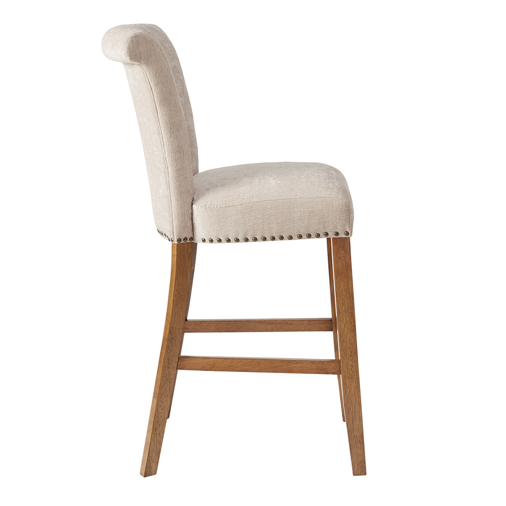 Colfax 30-Inch Adjustable Bar Stool with Backrest - Modern Kitchen Island & Counter Height Stool for Home, Restaurant, and Bar Use