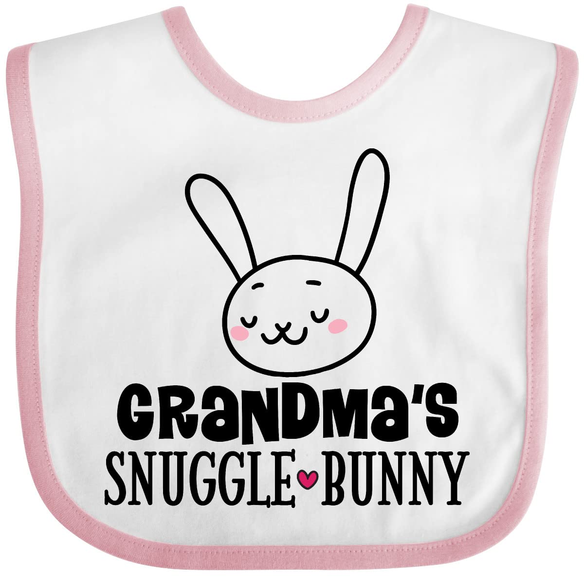 Inktastic Grandma Snuggle Bunny Easter Baby Bib - Soft Cotton Feeding Bib for Infants & Toddlers - Perfect for Easter Photos, Holiday Gifts & Family Gatherings