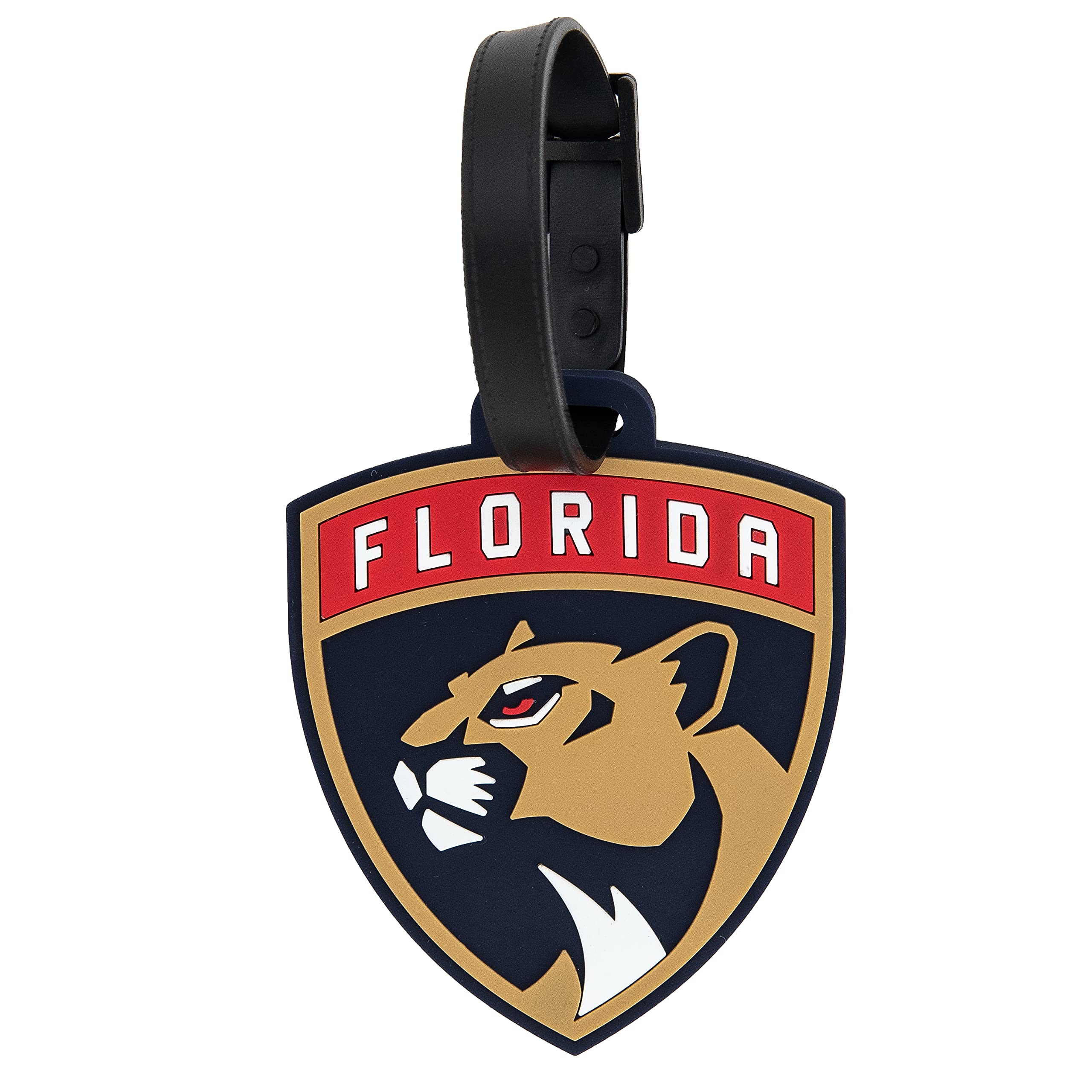 Florida Panthers NHL Luggage Tag - Durable PVC Desert Cactus Design - Perfect for Hockey Fans Travel Accessories | Suitcase, Backpack & Gym Bag Identification
