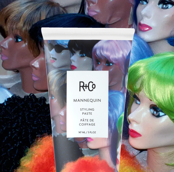 R+Co Mannequin Styling Paste for Men & Women - Strong Hold Hair Wax for Textured & Messy Hairstyles - Perfect for Everyday Styling, Beach Waves & Professional Looks