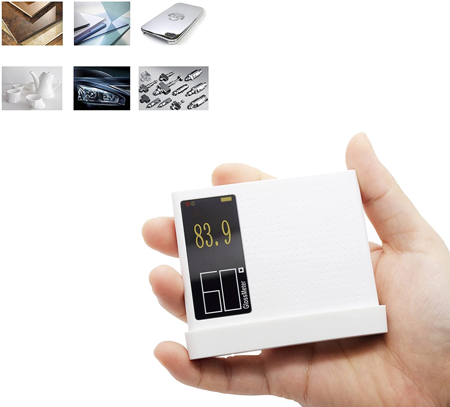 Professional 60 Degree Gloss Meter Tester - Digital Surface Gloss Measurement Device for Glass, Phone, Ceramics & Auto Parts (0-1000GU Range, USB, Auto Calibration) - Perfect for Quality Control in Manufacturing, Paint Shops & Product Inspection