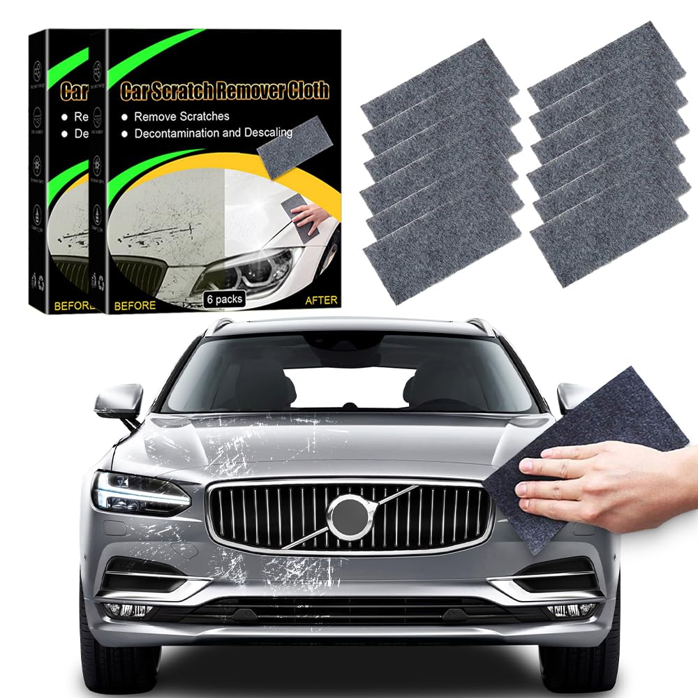 6 Pack Nano Car Scratch Remover Cloths - 2024 Premium Scratch Repair Kit for Vehicles, Easily Fix Paint Scratches & Deep Marks | Perfect for Car Detailing, Auto Body Repair & DIY Paint Restoration