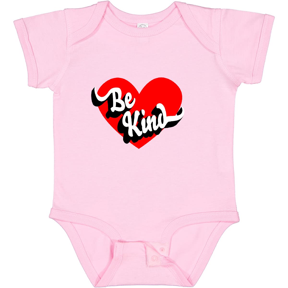 Inktastic Be Kind Big Red Heart Baby Bodysuit - Soft Cotton Infant Onesie for Newborns & Toddlers - Perfect for Family Photos, Baby Showers & Everyday Outfits