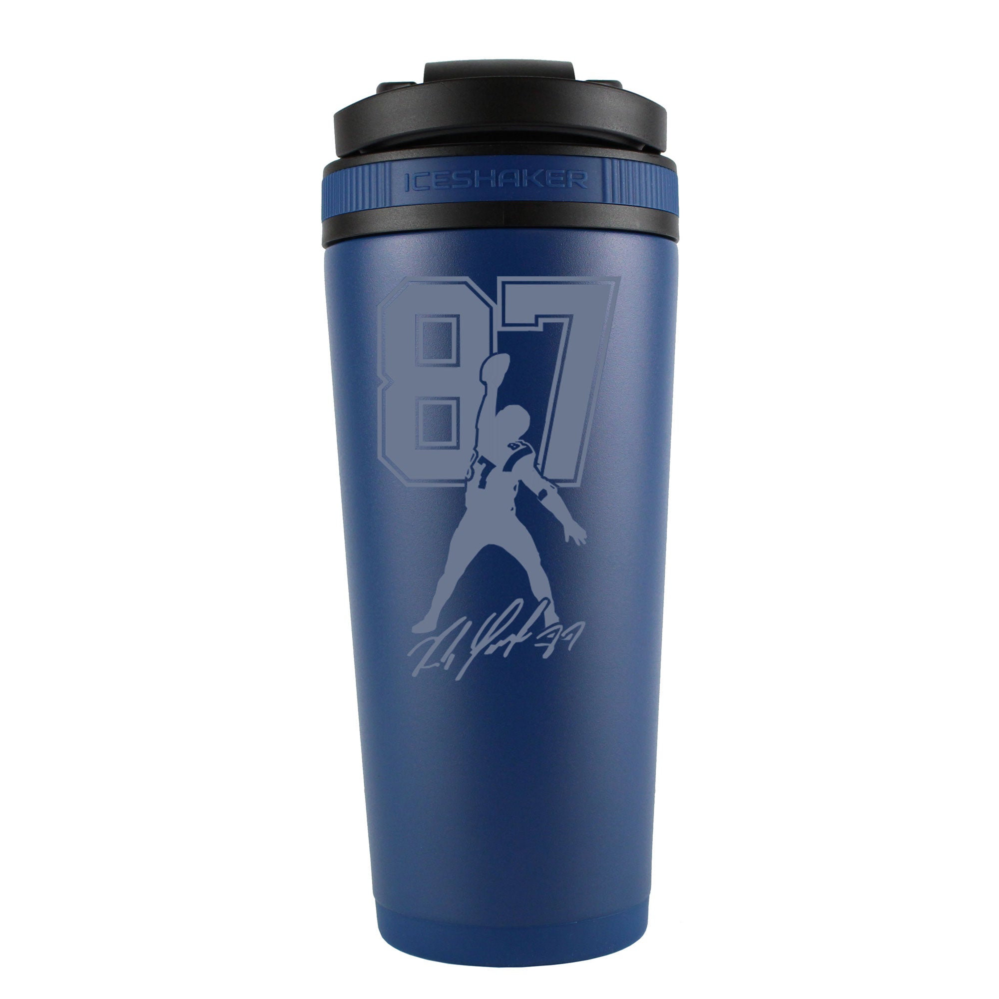 Gronk Signature Edition 26oz Stainless Steel Ice Shaker Cup - Navy Blue - Leak Proof & Insulated for Cold Drinks All Day - Perfect for Gym, Workouts, Sports & Outdoor Activities