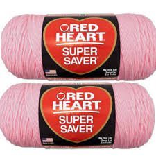 Bulk Buy Red Heart Super Saver Yarn 2-Pack - Petal Pink | Soft Acrylic Yarn for Knitting, Crochet & DIY Crafts