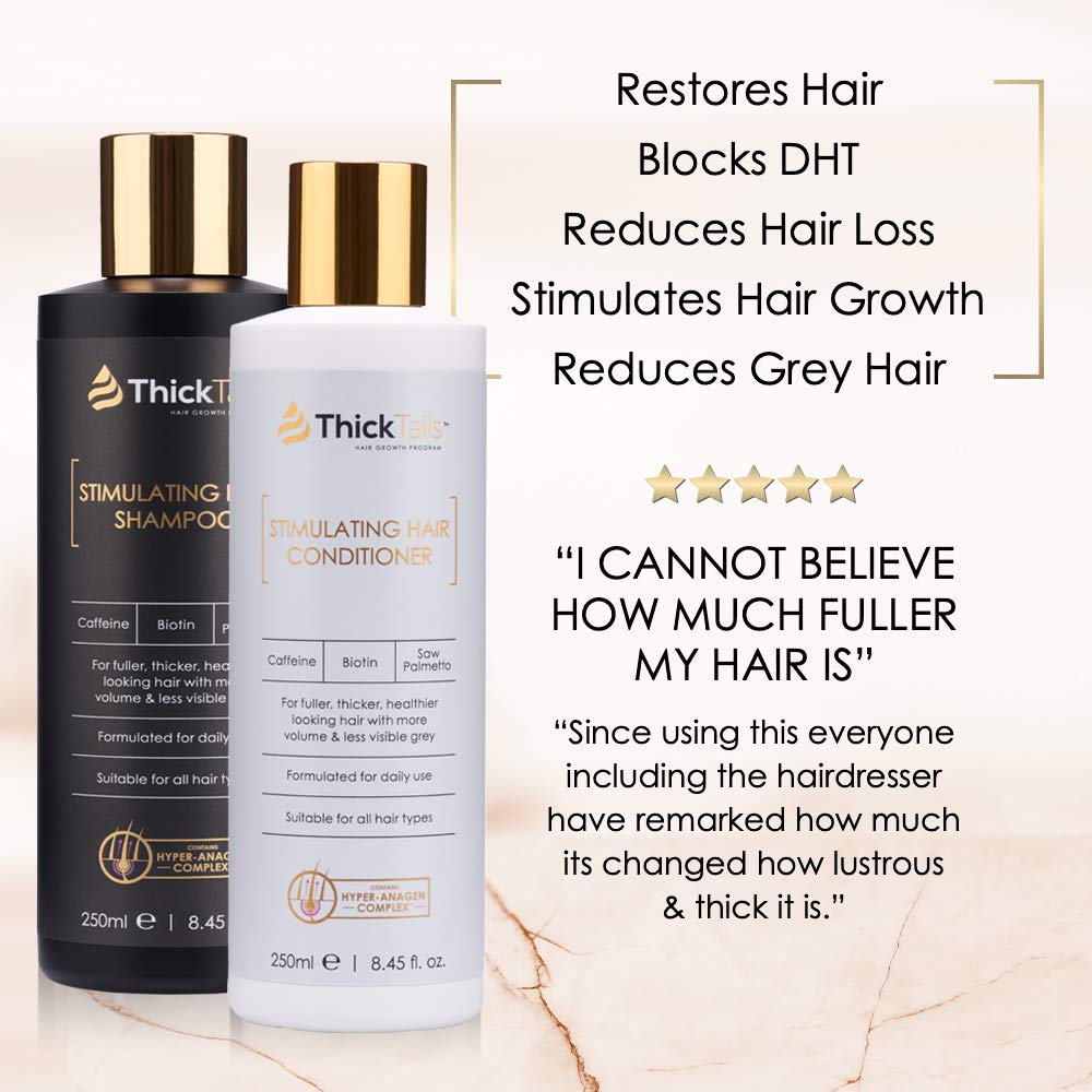 Hair Growth Shampoo and Conditioner Set (2-Pack) - Volumizing & Thickening Formula with Biotin & Caffeine for Women with Thinning Hair - Promotes Hair Regrowth & Reduces Breakage - Ideal for Daily Use & Mature Hair Care
