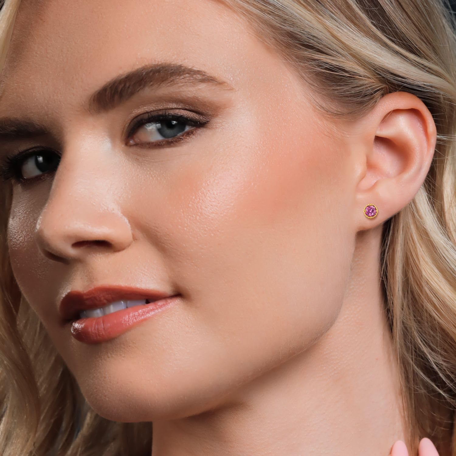 14K Yellow Gold Round Birthstone Stud Earrings for Women & Men | 4MM Gemstone Jewelry | Perfect Gift for Birthday, Anniversary & Special Occasions