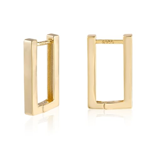 B Rectangular 14K Gold Plated
