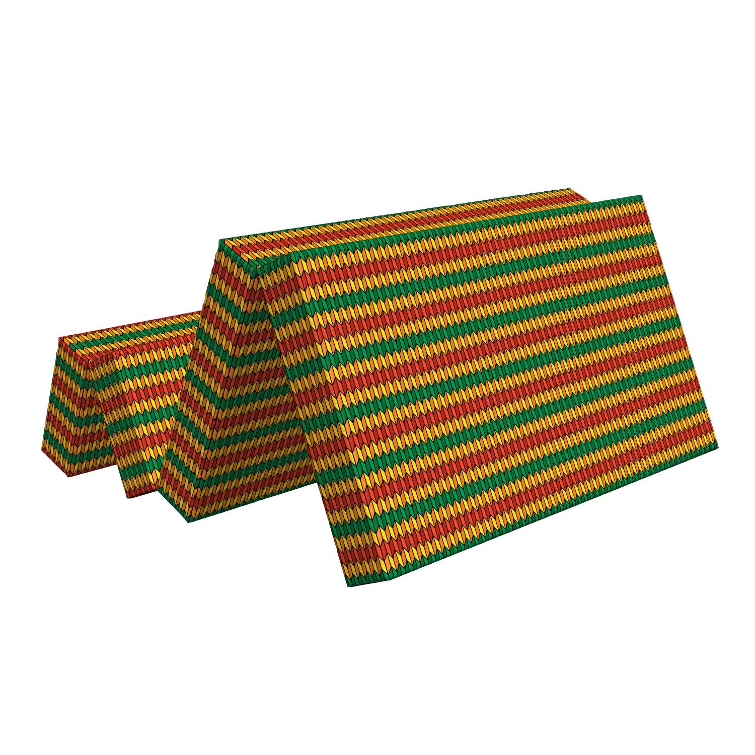 Ambesonne Rasta Foldable Mattress - Triangle Pattern Design, 78.7