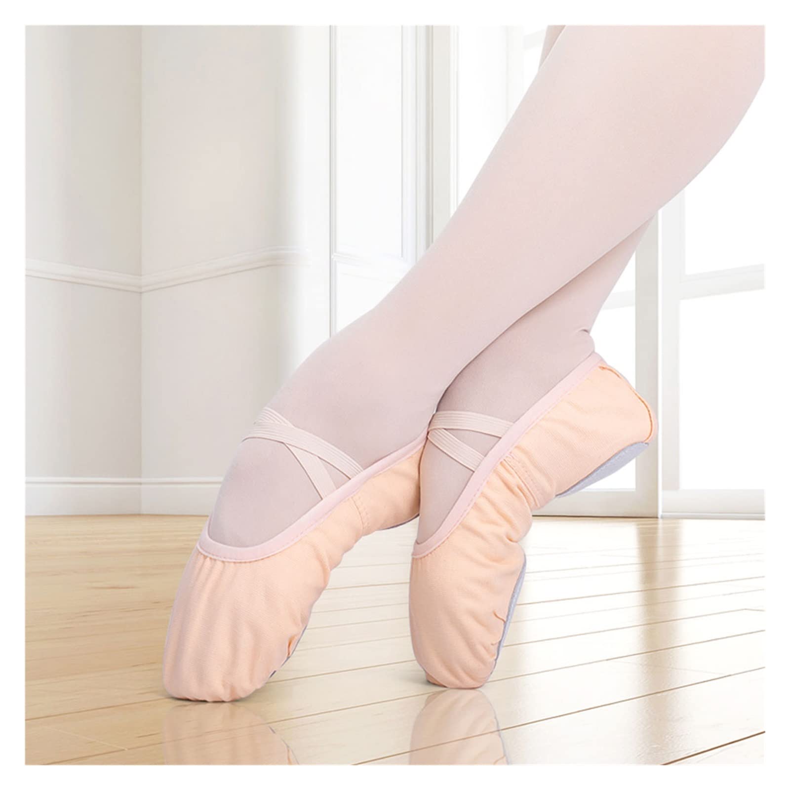 WSSBK Women's Ballet Dance Shoes - Canvas Soft Sole Ballet Slippers for Practice & Performance (Color A, Size 42) - Perfect for Ballet Class, Recital & Dance Training