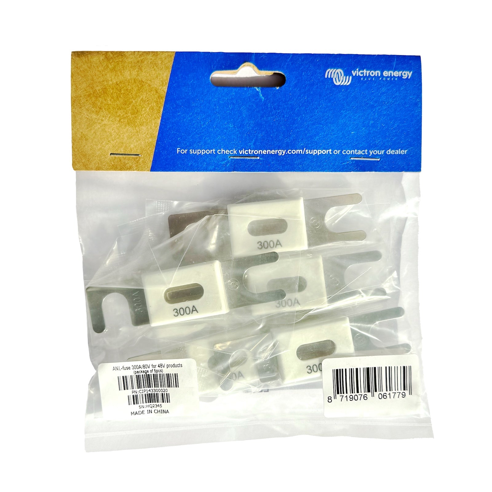 ANL Fuse 300A 80V - 5 Pack - High Current Fuse for Car Audio, Marine, Solar Power Systems & RV Applications