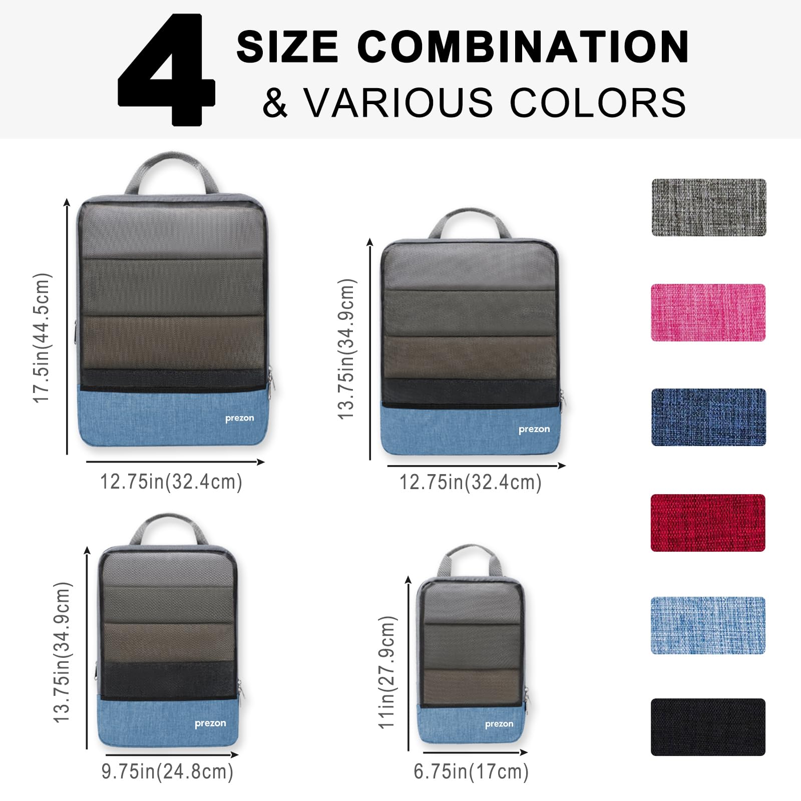 Best Compression Packing Cubes for Travel - Expandable Luggage Organizer Set with Storage Bags - Perfect for Suitcase Organization, Business Trips & Home Storage | Space-Saving Travel Accessories for Efficient Packing